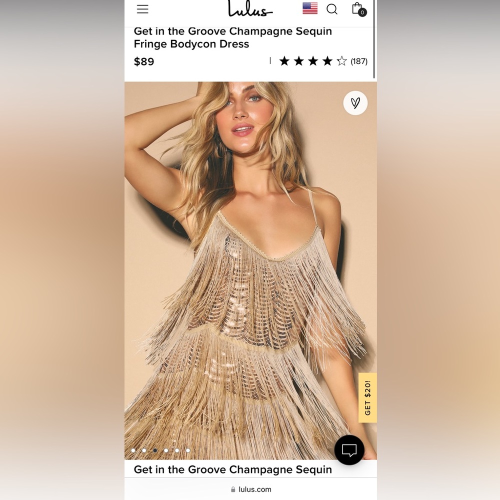 Sequin Fringe Mini Dress